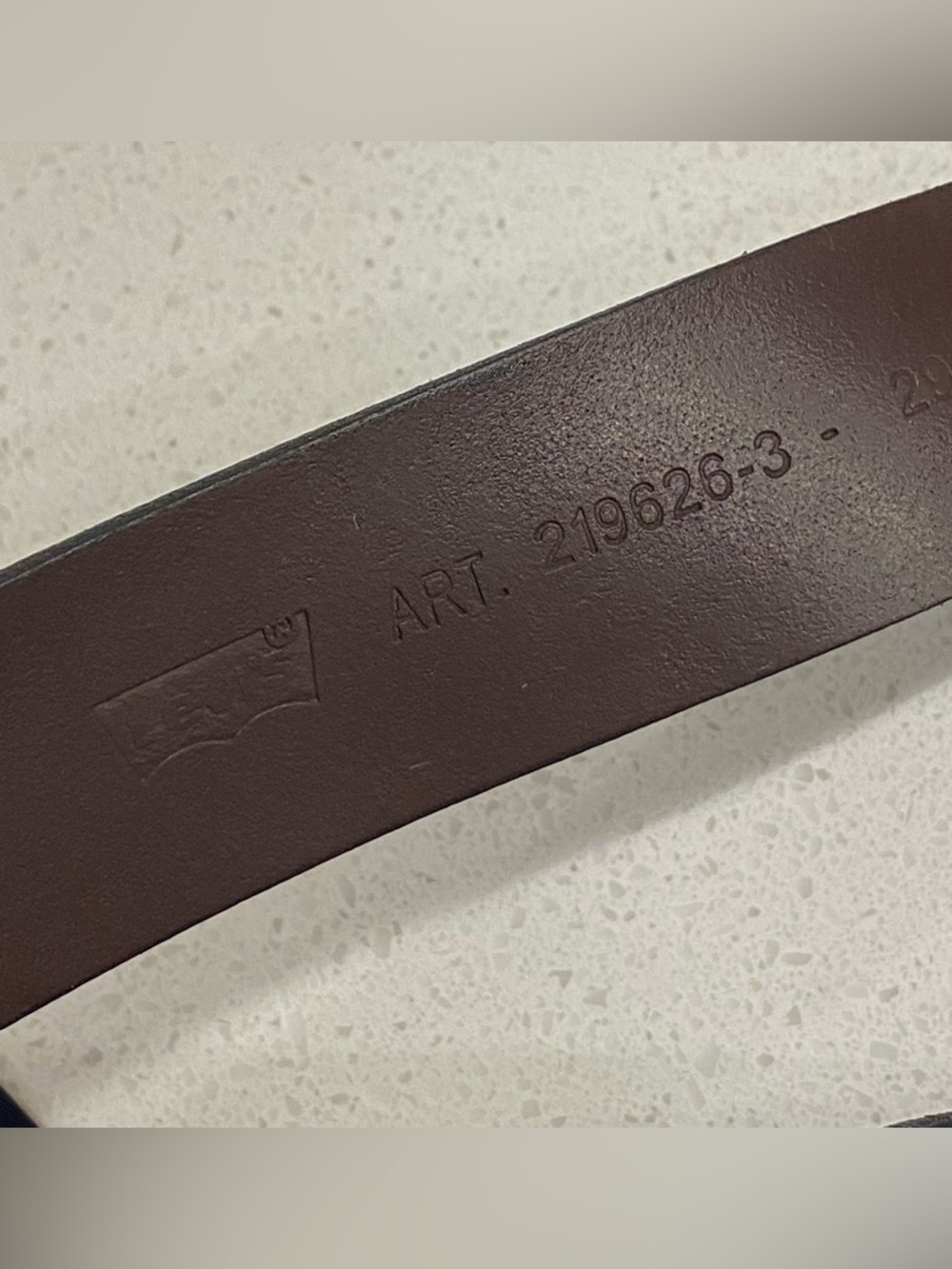 Levi Strauss Co. Leather Belt Made in Italy Black bronze Buckle Two Horse 34 - Picture 8 of 11